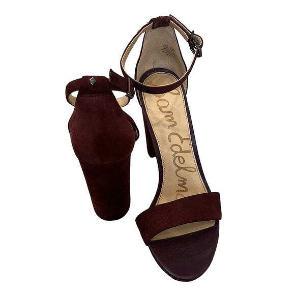 Sam Edelman - High Block Heel Sandal in Eggplant - Picture 6 of 6